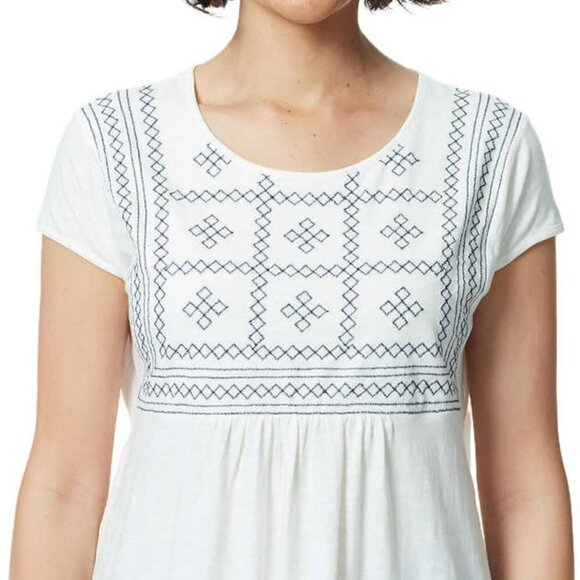 NWT Gloria Vanderbilt Women's Embroidered Relaxed Fit Tee Tunic Top - Picture 2 of 9